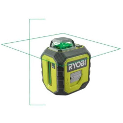 NIVEL LASER 2 LINEAS VERDES DE 360º Y BARRA TELESCOPICA ALCANCE 25 M RYOBI